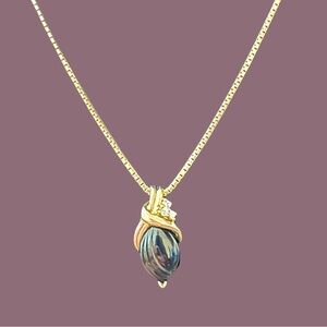 Sterling Silver Onyx Pendant Necklace